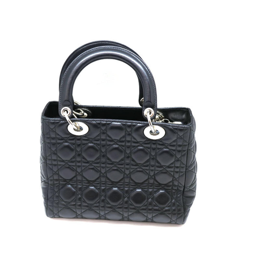 CDIOR Lady Dior Cannage Leather Black Handbag - Picture 3 of 6